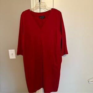 Eloquii Red Work Career Dress Size 18 V-Neck